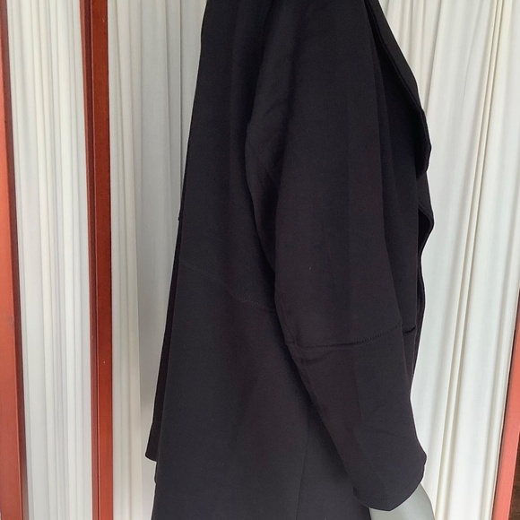 Max Studio Woman Black Soft Open Drape Front Jacket Long Stretch Pockets Size 2X - Picture 5 of 8